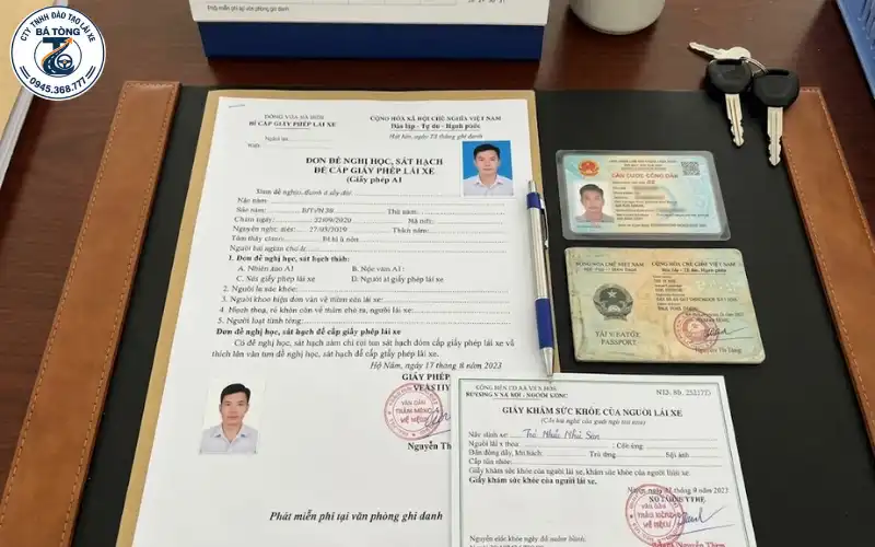 Giấy tờ chuẩn bị thi A1 dĩ an bình dương 