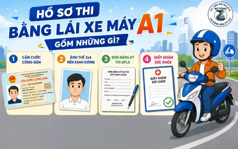 Hồ sơ thi bằng lái xe máy a1 gồm những gì