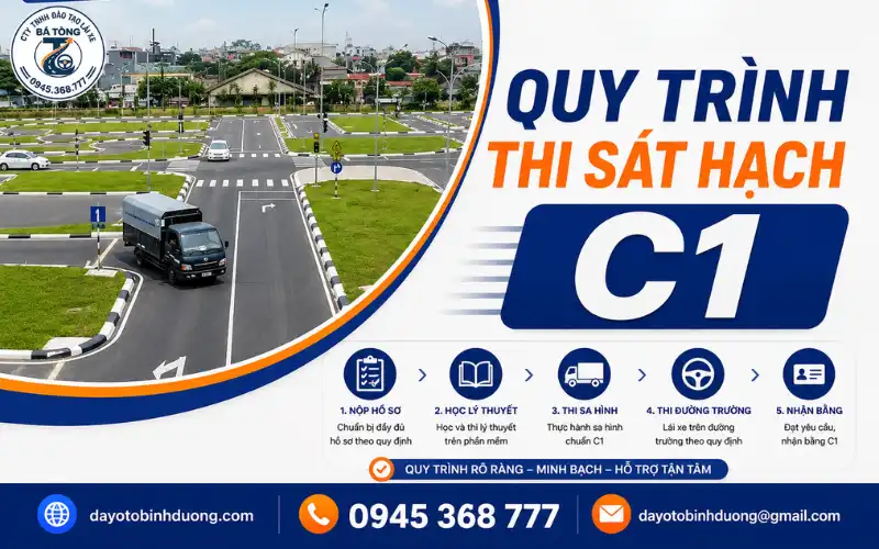 Quy Trình Thi Sát Hạch C1, C Xe Tải Mới Nhất 2026