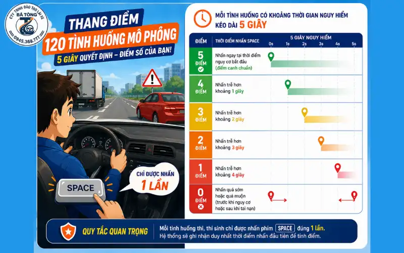 Phần Mềm Thi Thử Mô Phỏng 120 Tình Huống Mới Nhất